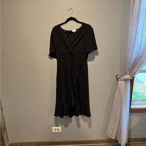 Luxology Black V-Neck Dress